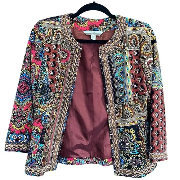 EUC Muse by Boston Proper Boho Maximalist Blazed size 4 - Picture 2 of 14